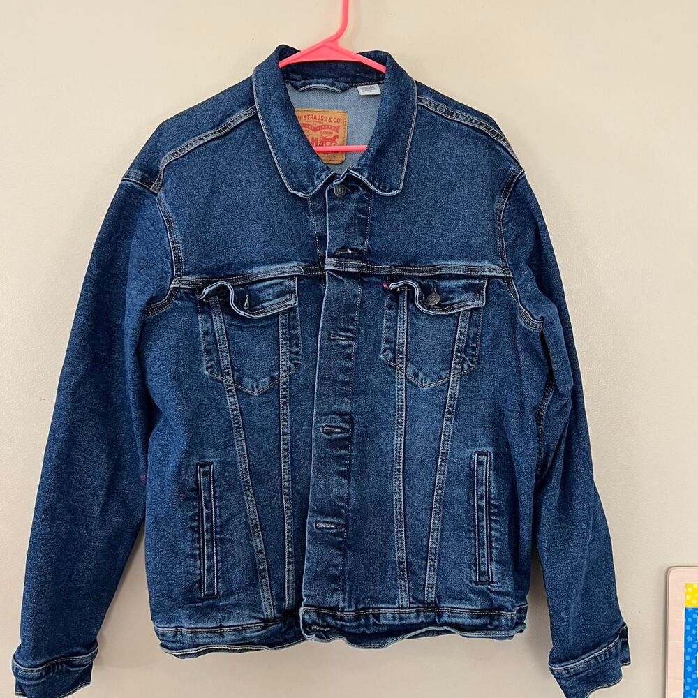 Levi's Men's Blue and Navy Jacket